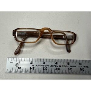 Safilo Elasta 592 Vintage Eyeglasses Frames Brown Tortoise Rectangular Italy 150